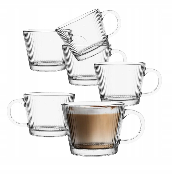 Szklanki Kubki do kawy i herbaty szklane Altom Design Selena 370 ml 6