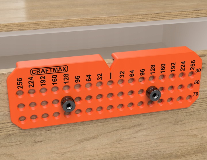 Szablon wzornik do uchwytów meblowych regulowany SUM-1