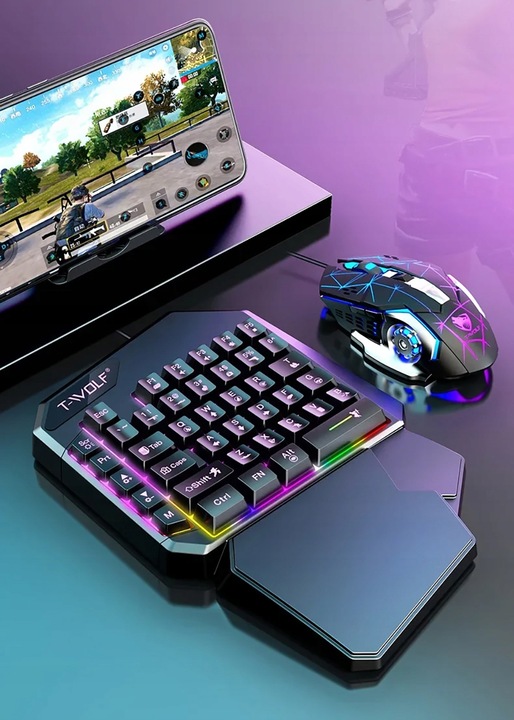 KLAWIATURA DLA GRACZY NA RĘKĘ GAMINGOWA LED KEYPAD