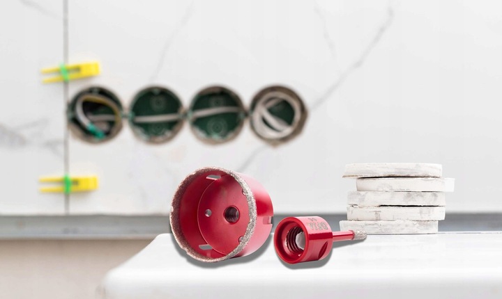 OTWORNICA DO GRESU DIAMENTOWA ZESTAW OTWORNIC 6-68mm BETONU GRANITU ADAPTER