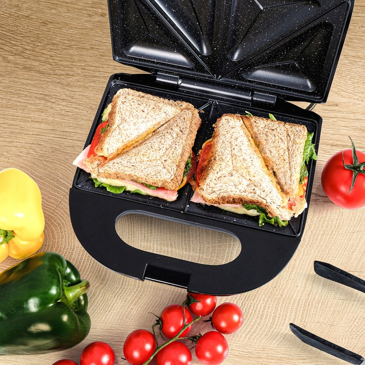 OPIEKACZ KANAPEK TOSTÓW SANDWICH ELDOM CERAMICZNY Z POWŁOKĄ GRANITOWĄ