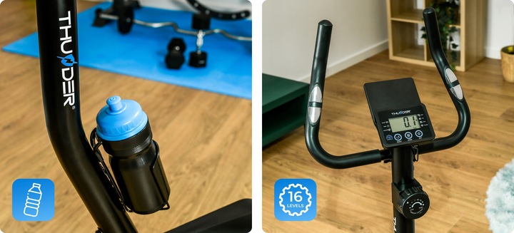 Rower stacjonarny magnetyczny rowerek treningowy pionowy do ćwiczeń Thunder