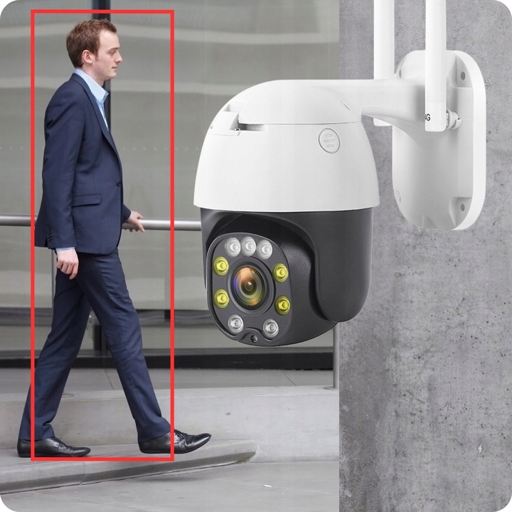 Obrotowa Kamera WiFi Zewnętrzna Bezprzewodowa 5MPX 5MP Alarm Czujnik Ruchu