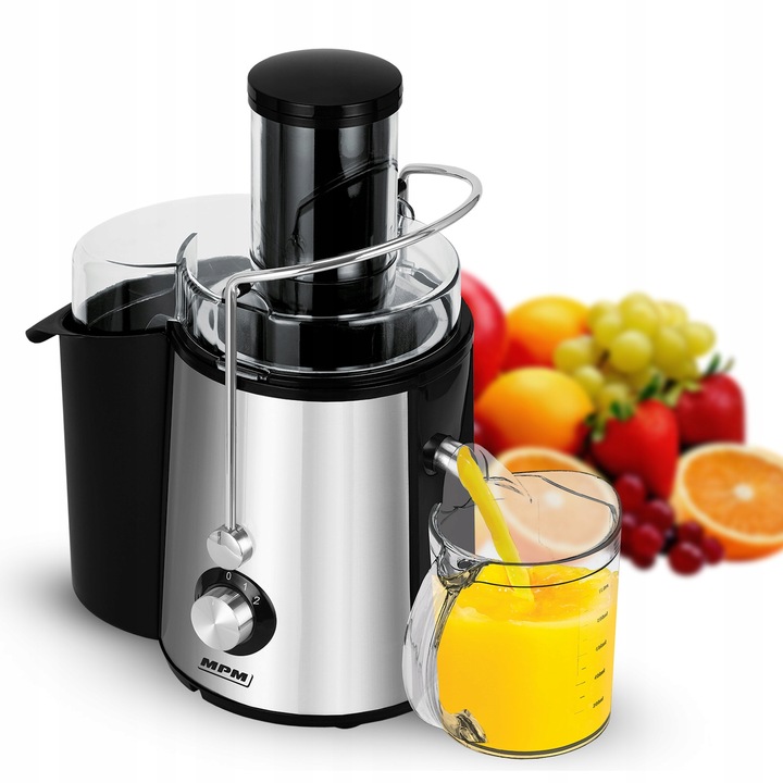 Sokowirówka wysokoobrotowa do owoców i warzyw srebrny/szary MPM