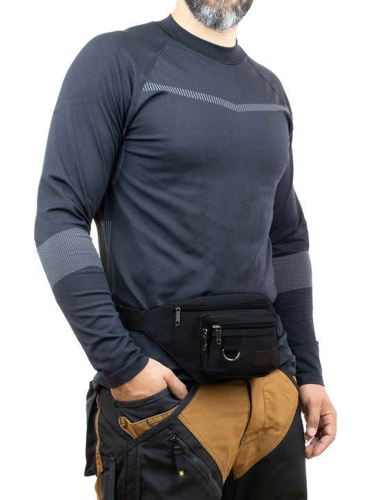 Alessio NERKA Torebka SASZETKA BIODRÓWKA męska POJEMNA z paskiem