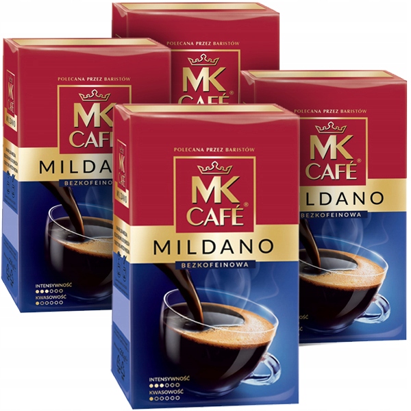 4 x Kawa mielona bezkofeinowa MK CAFE MILDANO 0,25 + videobook GRATIS