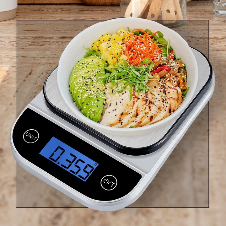 WAGA KUCHENNA 1G - 5KG DOTYKOWE PRZYCISKI ELEKTRONICZNA TIMER