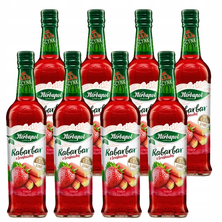 Herbapol Syrop o smaku truskawkowo-rabarbarowym