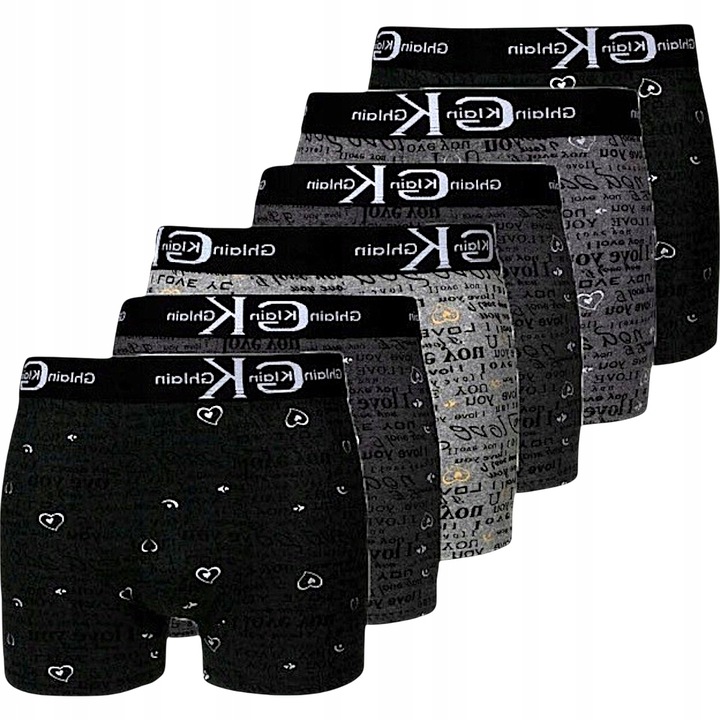 6x BOKSERKI MĘSKIE BAWEŁNIANE XL