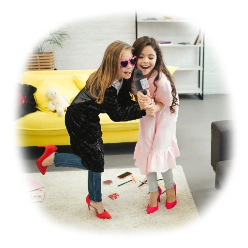 MIKROFON KARAOKE GŁOŚNIK ZABAWKA BLUETOOTH LED RÓŻ MANTA ECHO ŚWIATŁO