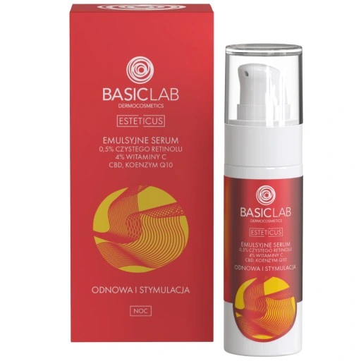 BasicLab emulsyjne serum 0.5% czysty retinol wit C