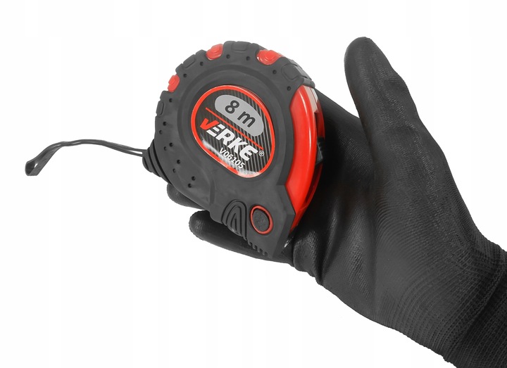 METRÓWKA RĘCZNA MIARKA METR ZWIJANY TAŚMA MIERNICZA MIARA ŻÓŁTA 8M