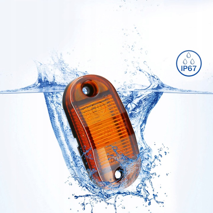 10x LAMPA OBRYSOWA OBRYSÓWKA DIODOWA LED POMARAŃCZOWA + ZESTAW ŚRUBEK