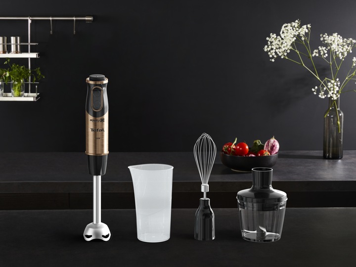 Blender ręczny wielofunkcyjny mocny TEFAL Quickchef HB656G10 3w1 1000