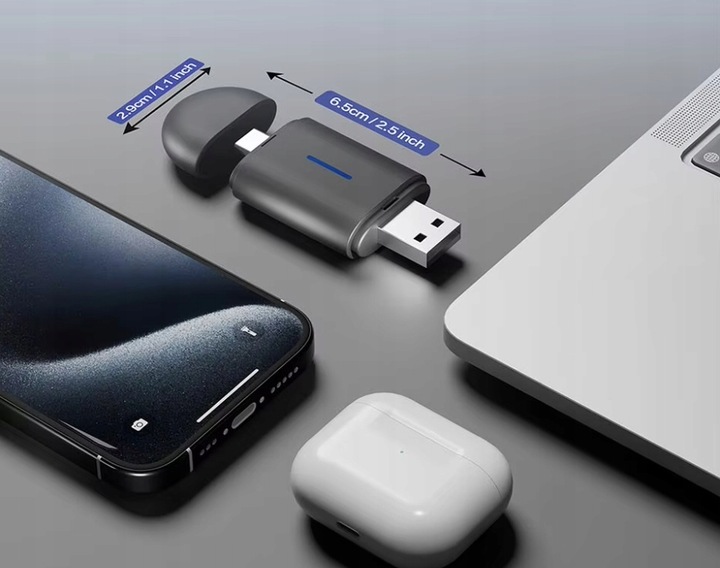 AI&JL BEZPRZEWODOWY ADAPTER SAMOCHODOWY USB DO ANDROID AUTO APPLE