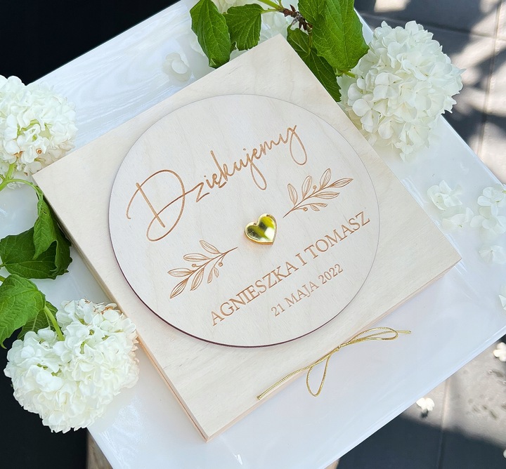 PODZIĘKOWANIE dla RODZICÓW ślub WESELE pudełko