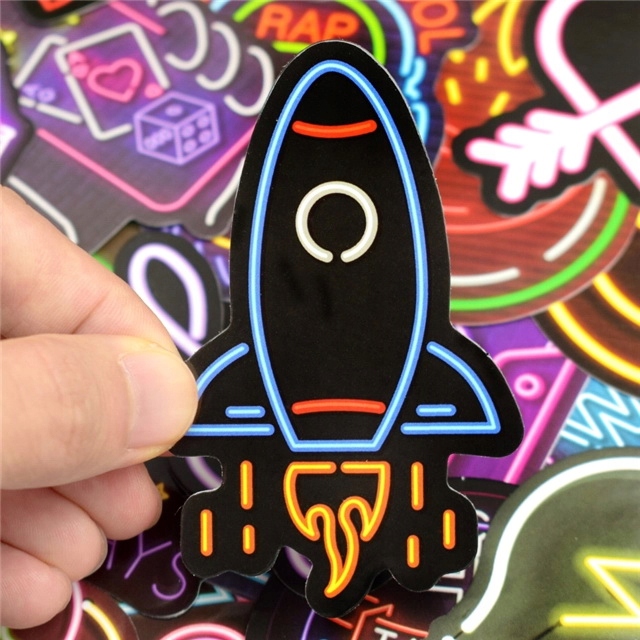 STICKER BOMB NAKLEJKI NA LAPTOPA NEONOWE MIX 50szt