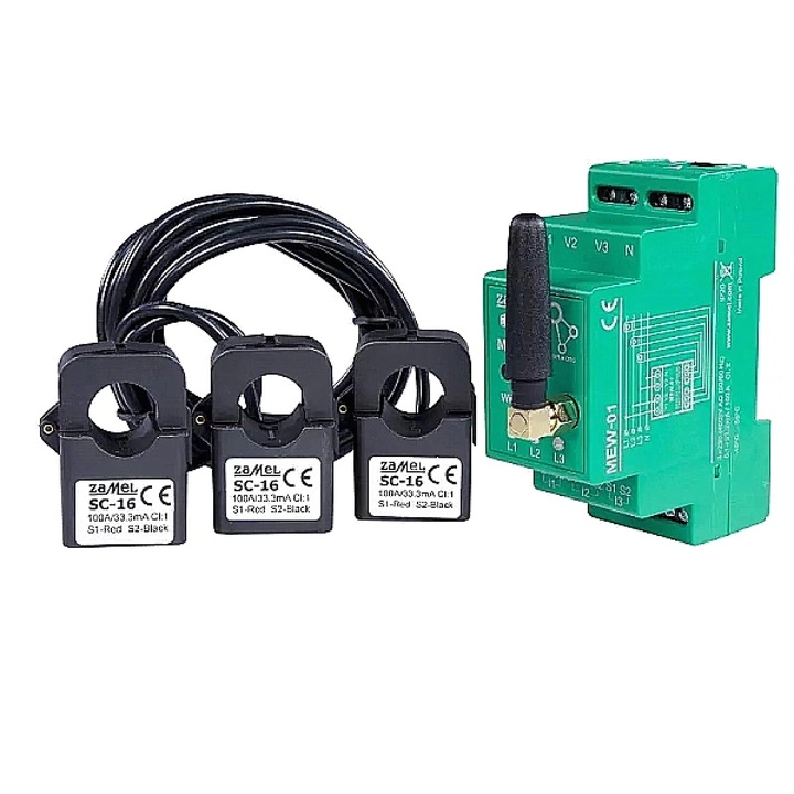 ZAMEL Monitor Licznik Energii Elektrycznej Prądu Wi-Fi 3F+N SUPLA