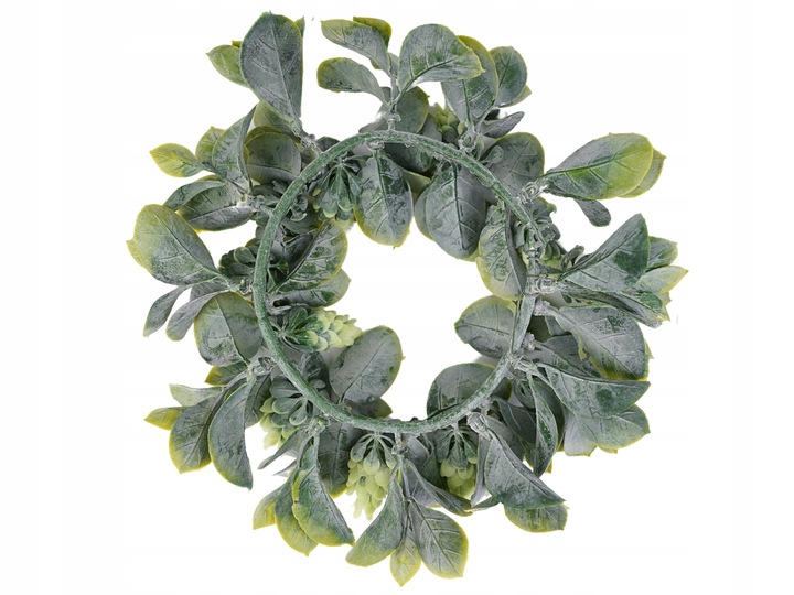 WIANEK GĘSTY BOHO NA STÓŁ ŚLUB WESELE DEKORACYJNE WIANKI Z LIŚCMI