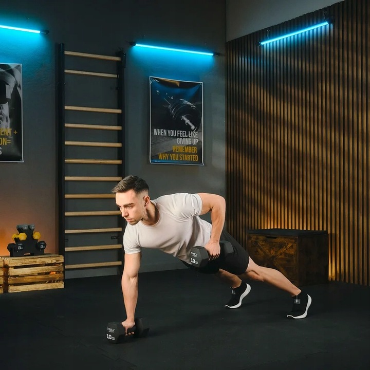 Zestaw 2x7kg hantle żeliwne hantelki ciężarki do ćwiczeń fitness Trex