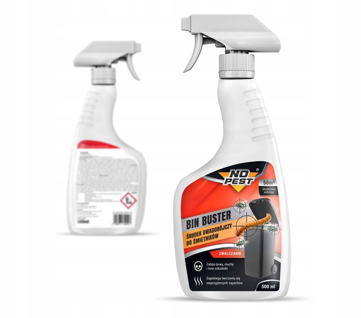 SPRAY ŚRODEK OPRYSK PREPARAT NA MUCHY I LARWY DO ŚMIETNIKÓW KOSZÓW (3 SZT)