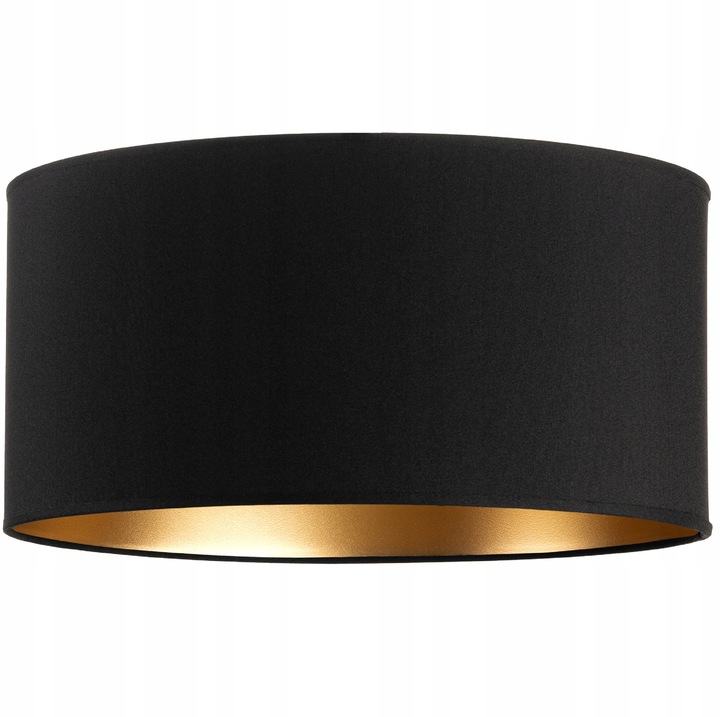 ABAŻUR okrągły walec tuba 40cm CZARNY ZŁOTY