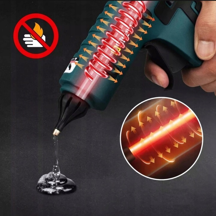 Pistolet na klej na gorąco ADM bezprzewodowy 21V 2x akumulator 12