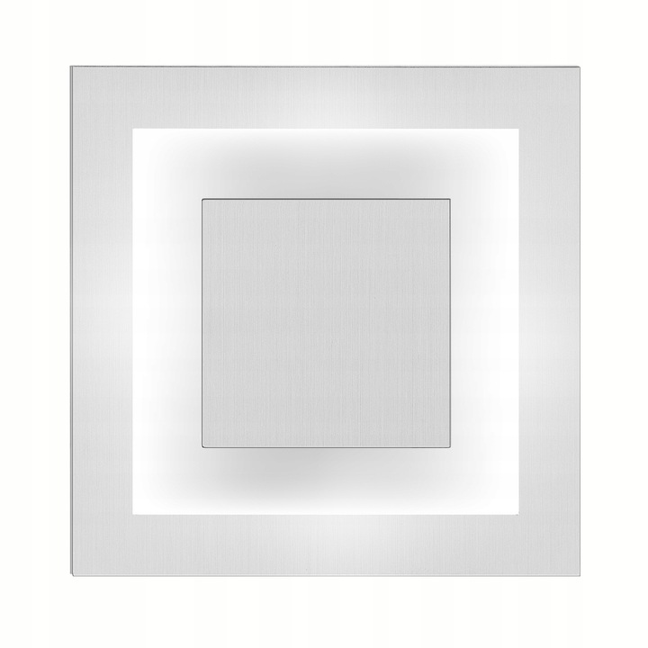 LAMPKA NA SCHODY LED 230V oprawa oświetlenie schodowe SREBRNA ZIMNA 6000k