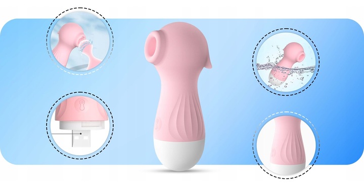 WIBRATOR PINGWINEK SSĄCY MASAŻER PINGWIN DLA PAR ŁECHTACZKA SUTKI PENIS