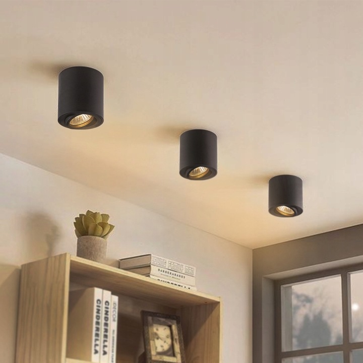 4x OPRAWA NATYNKOWA GU10 HALOGENOWA SPOT SUFITOWA tuba ruchoma na