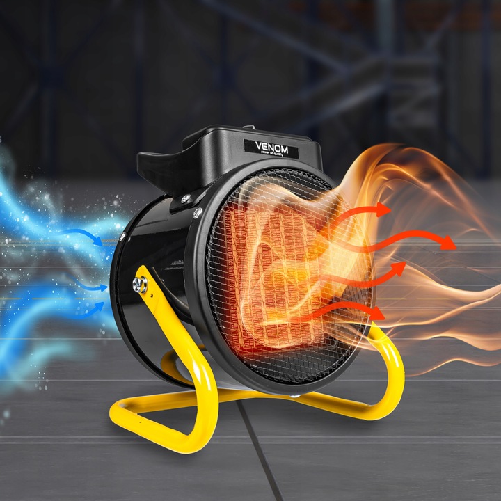 NAGRZEWNICA ELEKTRYCZNA GRZEJNIK 2000W CERAMICZNA FARELKA TERMOSTAT