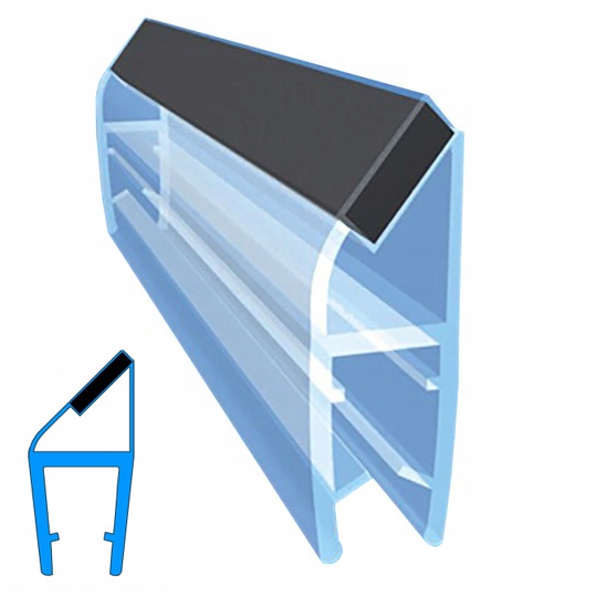 2M USZCZELKA DOMYKAJĄCA MAGNETYCZNA Z MAGNESEM DO KABINY PRYSZNICOWEJ 4-6MM