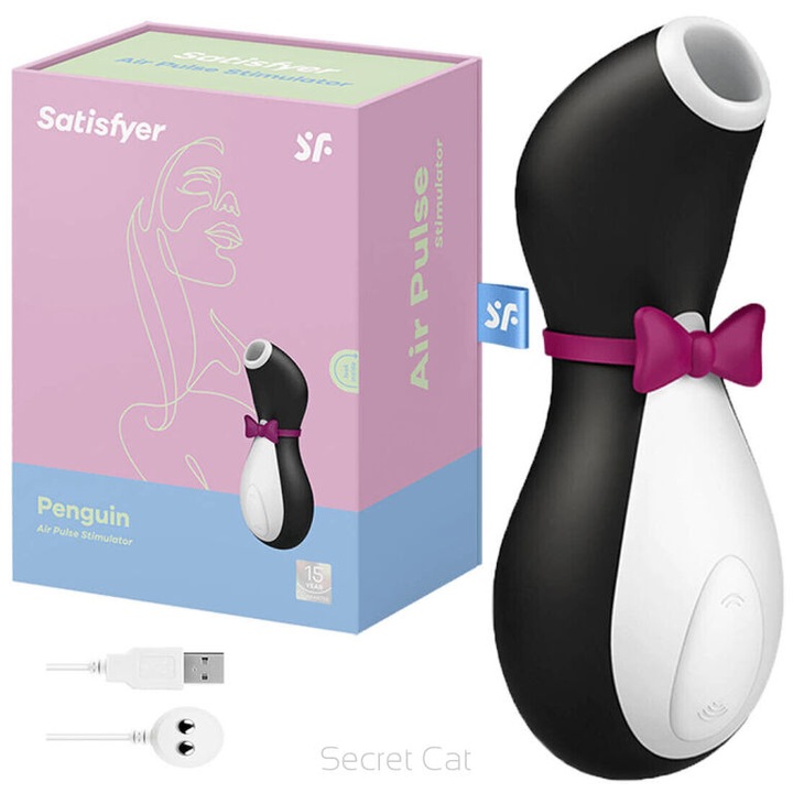 Wibrator Pingwinek Stymulator Satisfyer Pro Penguin czarno-biały
