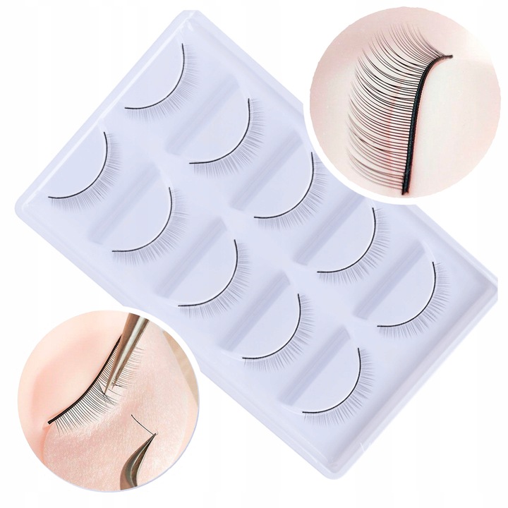 GŁÓWKA GŁOWA TRENINGOWA DO NAUKI PRZEDŁUŻANIA RZĘS SILIKONOWA + RZĘSY