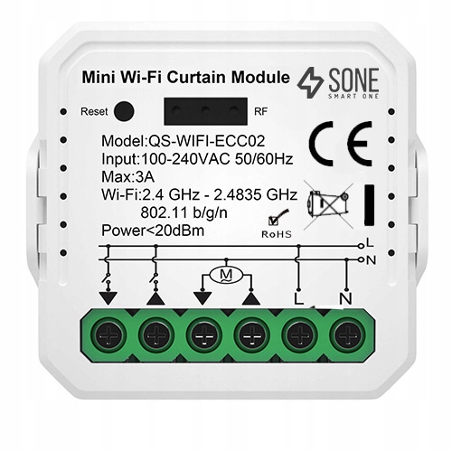Sterownik rolet TUYA WIFI dopuszkowy procentowy V3