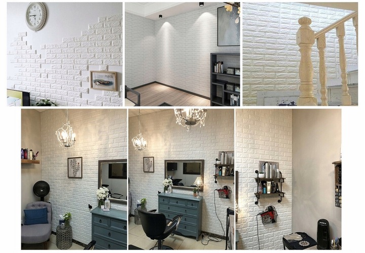 PANELE 3D ŚCIENNE SAMOPRZYLEPNE CEGŁA TAPETA 10szt