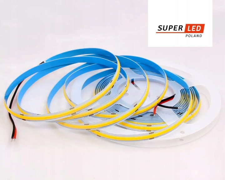 Taśma LED listwa COB 12V Neon Linia 5 metrów mocna neutralny 1080lm /