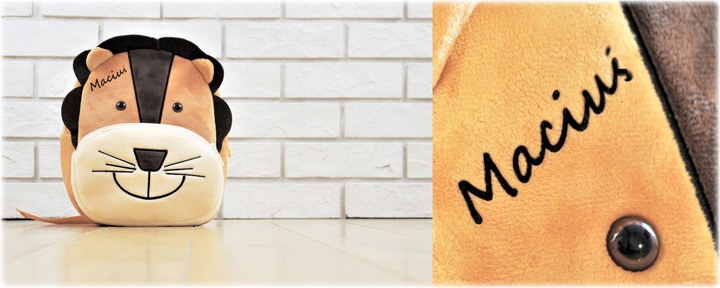 Plecak dla przedszkolaka pluszowy prezent dla chłopca 4 lata Maskotka Lew