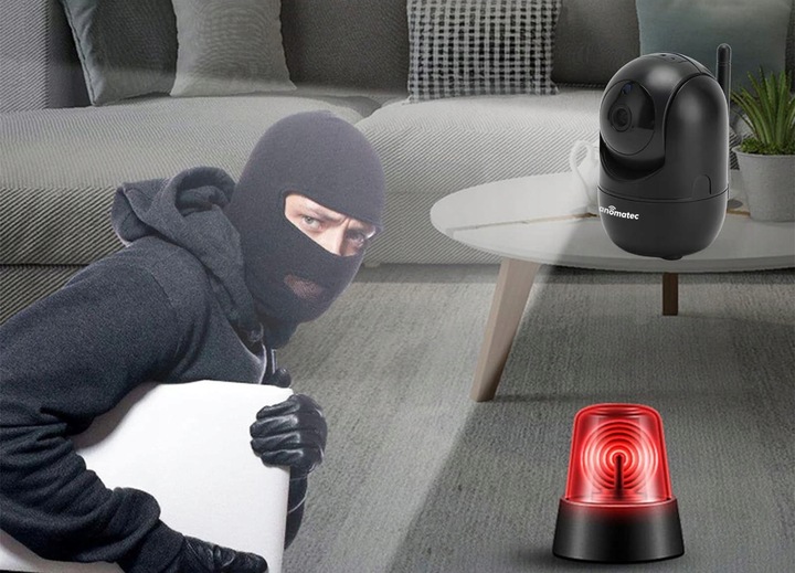 CZARNA KAMERA BEZPRZEWODOWA WIFI 4MPX WEWNETRZNA NIANIA IP APLIKACJA TUYA