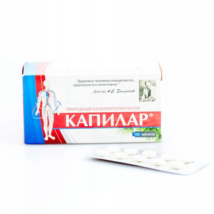 KAPILAR SERCE CIŚNIENIE KRWI KRĄŻENIE DIHYDROKWERCETYNA TAXYFOLINA 100 tab.