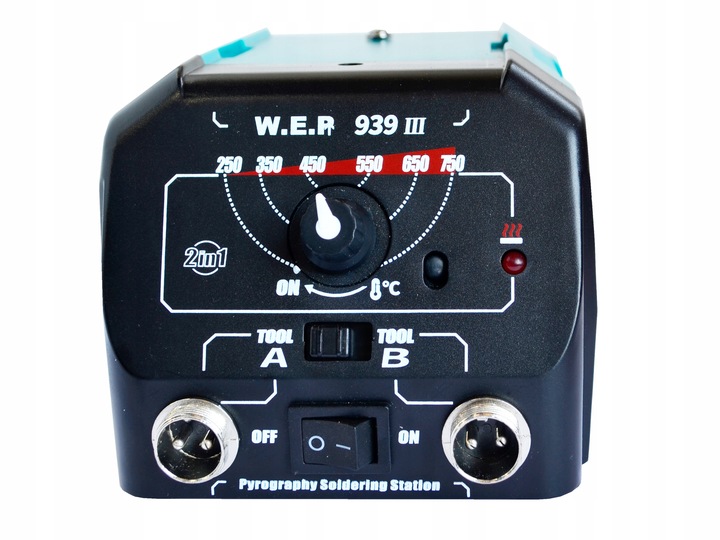 WYPALARKA DO DREWNA SKÓRY PIROGRAF WEP 939-III dwie kolby do szybkiej