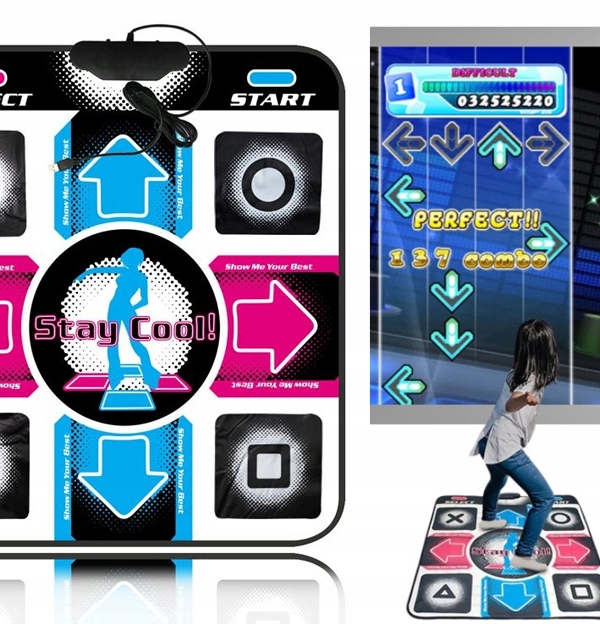 MATA DO TAŃCA DLA DZIECI DO TAŃCZENIA KOMPUTER GRA USB STEPMANIA