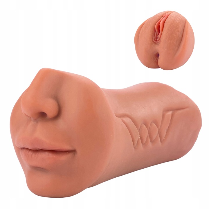 MASTURBATOR DLA MĘŻCZYZN 3W1 REALISTYCZNY Z TRZEMA STREFAMI STYMULACJI 19cm