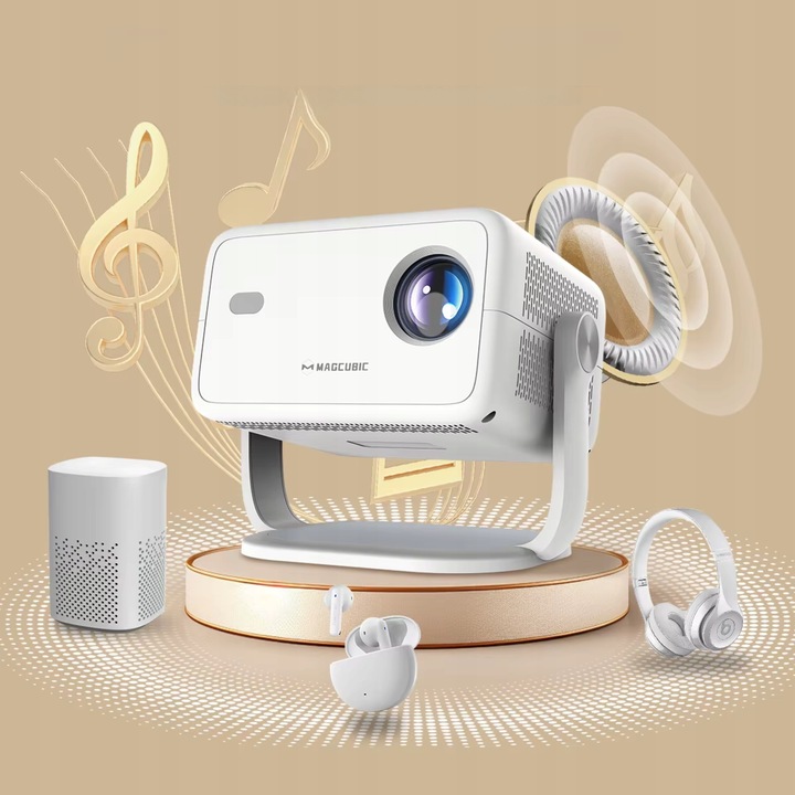 PROJEKTOR 4K FULL HD ANDROID AUTO FOKUS NETFLIX APLIKACJE OBROTOWY