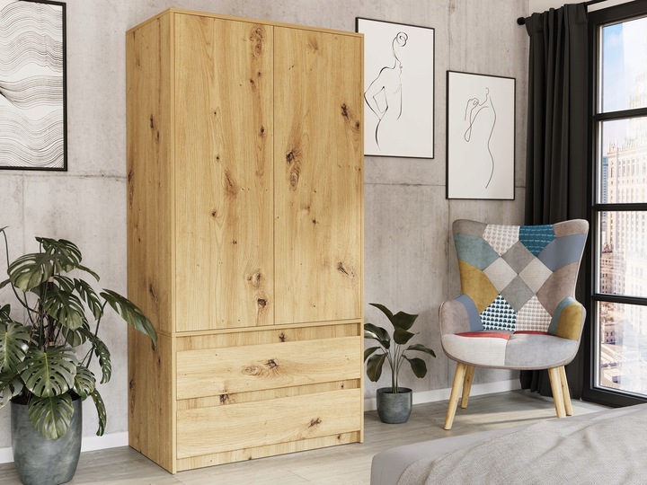 Szafa garderoba 90cm 2drzwi 2szuflad artisan B-9TIP