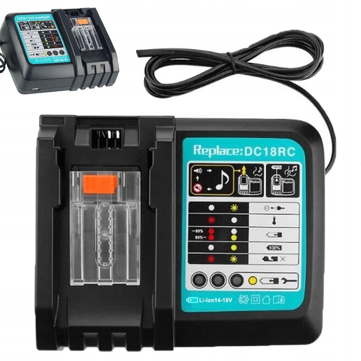 ŁADOWARKA DC18RC DO AKUMULATORA MAKITA BL1860, BL1850, BL1850B, BL1840