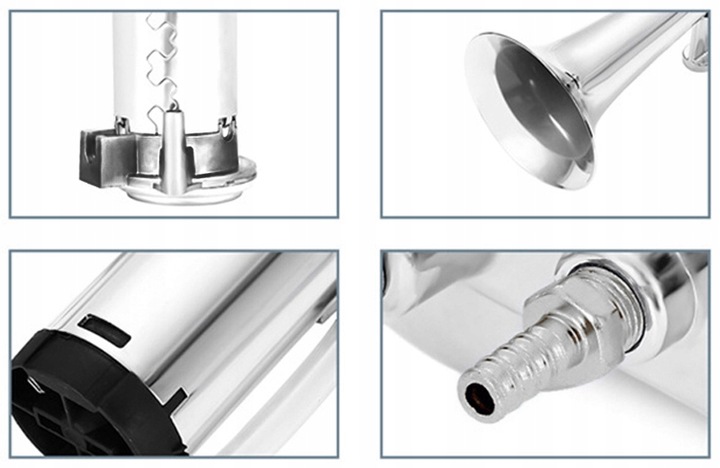 SYGNAŁ KLAKSON PNEUMATYCZNA TRĄBKA FANFARA JAK TIR 139dB Z KOMPRESOREM 12V