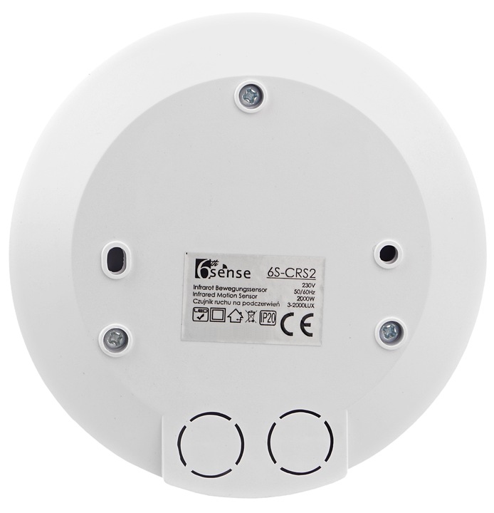CZUJNIK RUCHU SUFITOWY ULTRA PŁASKI LED PIR CZUJKA ZMIERZCHU 360°