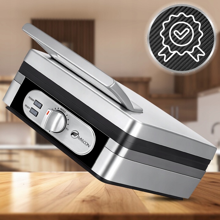 MOCNA GOFROWNICA MYLCON Z REGULACJĄ TEMPERATURY 2 DUŻE CHRUPIĄCE GOFRY