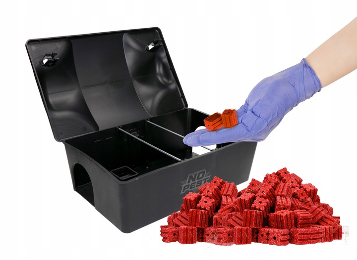 5X KARMNIK STACJA DERATYZACYJNA NA TRUTKĘ + 1KG TRUTKA NA MYSZY